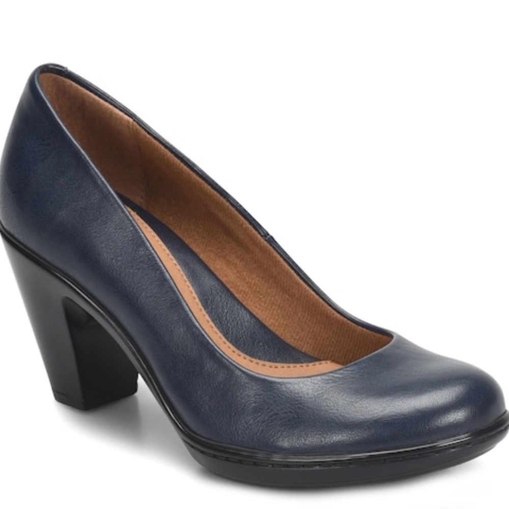 EUROSOFT Navy Vella Pump Navy Heels for Work - 10